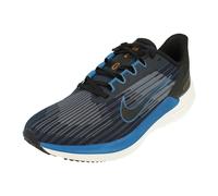 NIKE Men's Air Winflo 9 Sneakers, Obsidian Dk Blue Black White, 9.5 UK