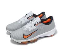NIKE AIR ZOOM INFINITY TOUR NEXT% 2 GOLF SHOES - PURE PLATINUM / SAFETY ORANGE - 7.5 UK