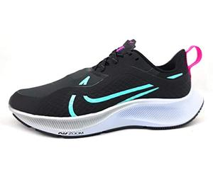 Nike Air Zm Pegasus 37 Shield Running Shoe Black/Aurora Green-DK Smoke SZ 4.5