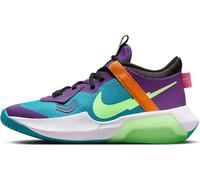 Nike Air Zoom Crossover Basketball Shoe, Teal Nebula/Volt-Purple Cosmos, 5 UK Child