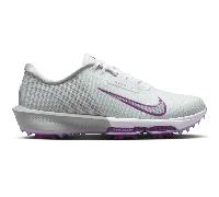 NIKE AIR ZOOM INFINITY TOUR NEXT% 2 GOLF SHOES - WHITE / SMOKE GREY / VIVID PURPLE - 10.5 UK