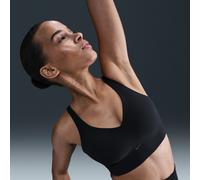 Nike Alate Medium Support Women's Longline Padded Sports Bra - Black - Polyester/Elastane XS (D-E)