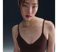 Nike Alate Minimalist Women's Light-Support Padded Convertible Sports Bra - Brown - Polyester/Elastane 2XL (C-E)