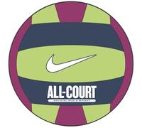 Nike All Court Volleyball Volleyball Indoor Outdoor Training Ball, Green Strike/Blue Force/White, 5
