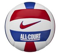 Nike All Court N.100.9072.124.05 Deflated Volleyball Made of Rubber and Synthetic Leather in White/University Red/Game Royal/University Red, Size: 5