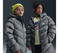 Nike All Day Play Older Kids' Therma-FIT Loose-Fit Mid-Length Puffer Jacket - Grey - Polyester L