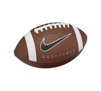 Nike All Field 4.0 American Football - Training Football for Grass & Artificial Turf - Durable Grip Football - Delivered Deflated, Dk Field Brown/White/Metallic Silver/Black, 9