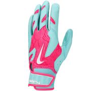 Nike Alpha Elite 2.0 Baseball Batting Gloves (Pink Pow/Glacier Blue/Clear/White, Large)