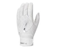 Nike Alpha Elite 2.0 Baseball Batting Gloves (White/White/White/Metallic Silver, XX-Large)