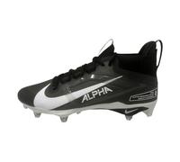 Nike Alpha Menace 4 Elite Football Cleats (FD7036-600, University Red/Team Red/Black/White), Black/White/Studs, 11.5