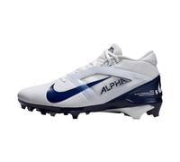 Nike Alpha Menace 4 Elite Football Cleats (FD7036-600, University Red/Team Red/Black/White), White | Midnight Navy, 10.5