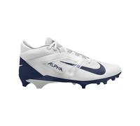 Nike Alpha Menace 4 Elite Football Cleats (FD7036-600, University Red/Team Red/Black/White), White/Midnight Navy/Photon Dust/Midnight Navy, 9.5