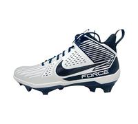 Nike Alpha Menace Strong Men's Football Cleats (II5139-010, Black/Metallic Silver/White), White/Midnight Navy/Black, 14
