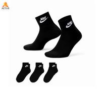 Nike Ankle Socks 3 Pairs Men Women Cushioned Gym Casual Everyday Wear