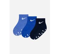 Nike Baby Boys 3 Pack Gripper Quarter Socks Set in Blue - Blue - 6 - 12 Mths