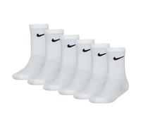 Nike Children 6 Pack Everyday Cushioned Sock - White - Size 9.5-2.5