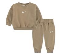 Nike Kids Essential Fleece Crew Long Sleeve Set Beige,Brown 12 Months Kids