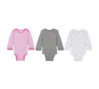 Nike Baby Essentials Baby Long-Sleeve Bodysuits (3 Pack) - White - Cotton 9-12M