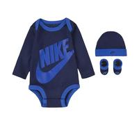 Nike Kids Futura Logo Long Sleeve Set 3 Units Blue 6-12 Months Kids