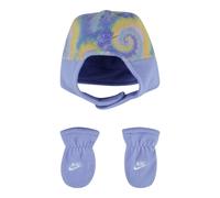 Nike Baby Girl Tie Dye Trapper Hat & Mittens 2 Piece Set (Purple(1A295
