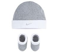 Nike Baby Hat and Booties 2-Piece Set, Grey | White