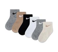 Nike Baby Swoosh 6Pk Ankle So Socks, Dk Grey Heather/Black, 12/24 Months