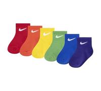 NIKE Baby Swoosh 6Pk Ankle So Socks, Multi, 12/24 Months