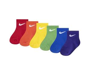 Nike Baby Swoosh 6Pk Ankle So Socks, Multi, 6/12 Months