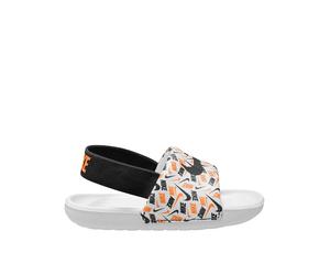 Nike Baby/Toddler Kawa AOP Slides, White/Black-Total Orange, Size 3.5 Younger White/Black-Total Orange