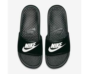 Nike Benassi Swoosh Slippers Slippers 343880 090 Black/White Size UK 6 to 14