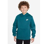 Nike Big Kids' Club Fleece Pullover Hoodie, Bright Spruce/White, Size M=10-12 Years Bright Spruce/White
