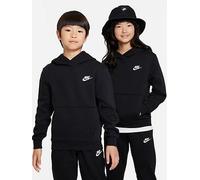 Nike Big Kids Sportswear Club Pullover Hoodie, Black/White, Size L Black/White