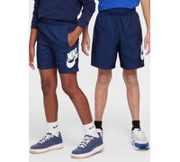 Nike Big Kids Sportswear Club Woven Shorts, Midnight Navy/White, Size L Midnight Navy/White