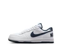 NIKE Men's Big Low Basketball Shoes, White/Midnight Navy, 8 UK
