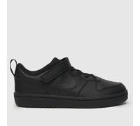 Nike Black Court Borough Low Junior Trainers UK 13