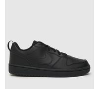 Nike Black Court Borough Low Youth Trainers UK 4 (EU 36½)