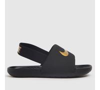 Nike Black & Gold Kawa Toddler Sandals UK 2.5