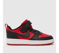 Nike Black & Red Court Borough Low Recraft Boys Toddler Trainers UK 3.5