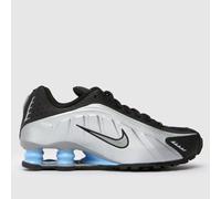 Nike Black & Silver Shox R4 Youth Trainers UK 6 (EU 39)