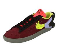 NIKE Blazer Low/Acronym Mens Trainers DN2067 Sneakers Shoes (UK 9 US 10 EU 44, Night Maroon Lemon Venom Black 600)