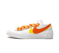 NIKE Blazer Low/Sacai Mens Trainers DD1877 Sneakers Shoes (UK 9 US 10 EU 44, White Magma Orange White 100)