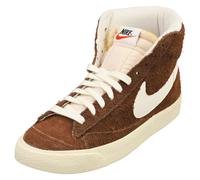 NIKE Blazer MID 77 Vintage Womens Fashion Trainers in Brown White - 4 UK