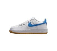 NIKE Boys Air Force 1 (Gs) Sneaker, White Gum Light Brown Blue Beyond, 6 UK