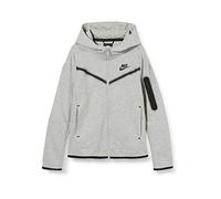 NIKE Boy's B Nsw Tch Flc Fz Sweatshirt, Dk Grey Heather/(Black), S