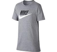Nike Boy's B Nsw Tee Futura Icon Td T shirt, Carbon Heather/(White), 13 Years UK
