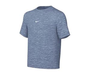 NIKE Boy's Df Multi Ss Lbr HTHR T-Shirt, World Indigo/Celestine Blue/Wh, 8/10 Years