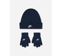 Nike Boys Futura Beanie Hat And Gloves Set in Navy - Blue - 4 - 7 Yrs