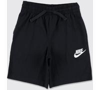 Nike Boys' High-Waisted Cotton Shorts with Drawstring and Pockets - Size: 6 - male