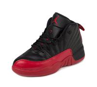 Nike Boys Jordan 12 Retro BP "Flu Games" Black/Varisty Red Leather Size 2Y