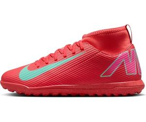 NIKE Boys Jr. Mercurial Superfly 10 Club Sneaker, Ember Glow Aurora Green, 5.5 UK